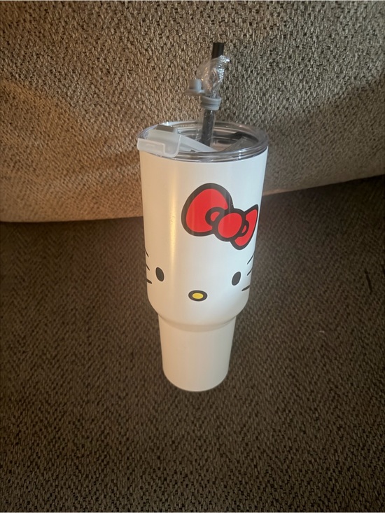 Hello Kitty Other - Hello Kitty White Tumbler with Red Bow